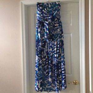 🌊☀️Strapless Tiered Maxi. Worn Never